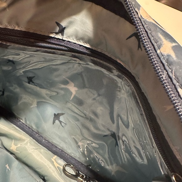 Lug Carousel XL Navy White Tie Dye Women's Bag Purse - Picture 14 of 15